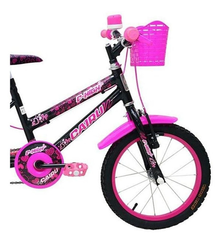 Imagem 3 de 3 de Bicicleta Cairu 16 Mtb Fem C-high Pto/pink