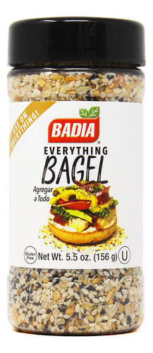 Badia Everything Bagel Mix Seasoning, Botella De 5.5 Onzas