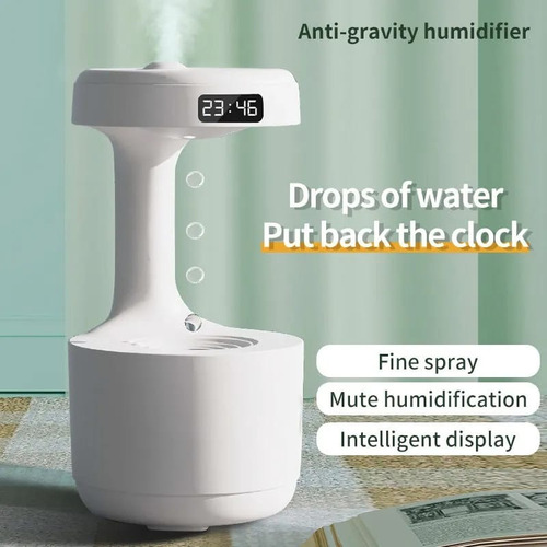 Humidificador Antigravedad Gota De Agua Mas Reloj