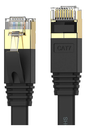 Senetem - Cable Plano Blindado Ethernet Cat 7 Rj45 Gigabit  