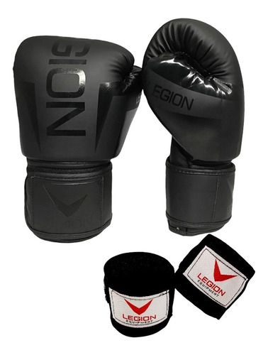 Guantes Boxeo Legion 10 12 14 Onzas + Vendas Par