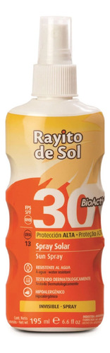 Protector Solar Rayito De Sol En Spray Fps 30 X 195 Ml