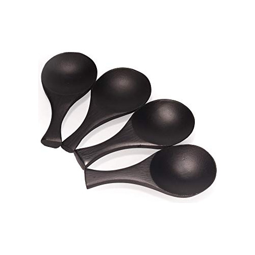Bamboomn - Cuchara Redonda De Bamb Slido - Negro - 10uds.