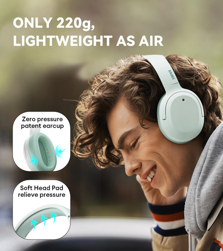 Auriculares Edifier W820nb Plus Hybrid Anc Ldac Hi-res Green