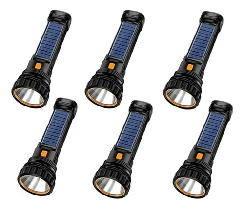 Linterna Led Multifunción Solar/recargable De 6 Piezas De 10