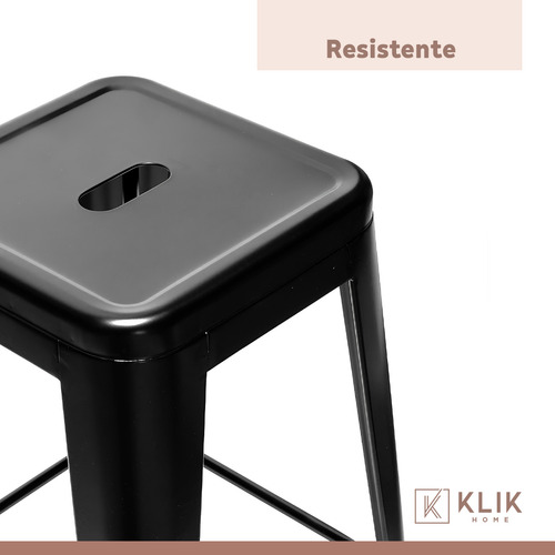 Pack De 4 Pisos Taburetes Tolix Altos - Negro
