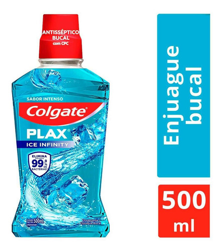 Enjuague Bucal Colgate Plax Ice Infinity X 500 Ml 0% Alcohol