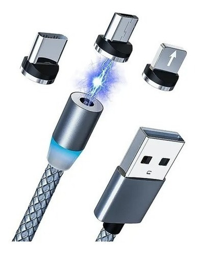 Cable Magnético Usb 3 En 1 - 5 Pack