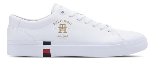 Tenis Tommy Hilfiger Casual De Cuero Modern Gold Th Amplio