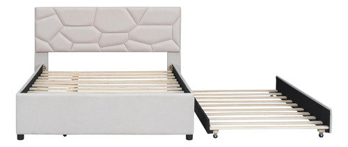 Base De Cama De Tamaño Matrimonial Con Cabecera De Patrón De