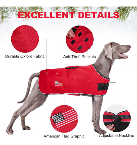 Beautyzoo Abrigo Reflectante De Invierno Para Perros De...