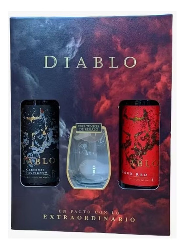 Vino Casillero Del Diablo Dark Red - Black - Vaso Original