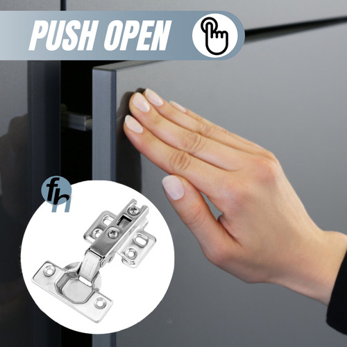 1 Par Bisagra Bidimensional Push Open Con Broche Magnético