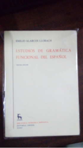 Libro  Estudios De Gramática Funcional Del Español