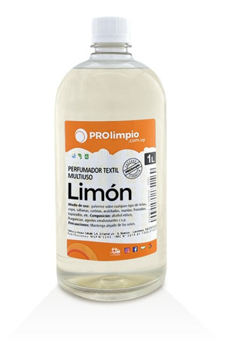 Perfumador Liquido Para Telas De Limón 1 Litro - Prolimpio
