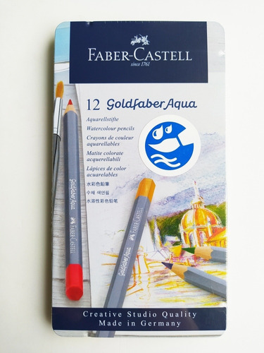 Colores Acuarelables Goldfaber 12faber Castell Estuche Metal
