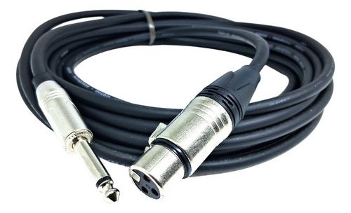 Cabo Microfone Xlr Femea P10 10 Metros Tipo Neutrik Premium