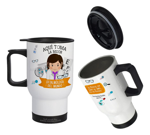 Mug Vaso Termico Viajero Para Carro Mejor Oftamologa