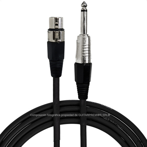 Imagen 6 de 8 de Cable Audio De Microfono Plug 6.5 A Canon Xlr Hembra 3 M