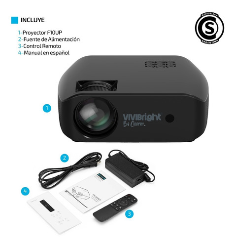 Proyector Portatil Mini 5000 Lumenes Vivibright Wifi Android