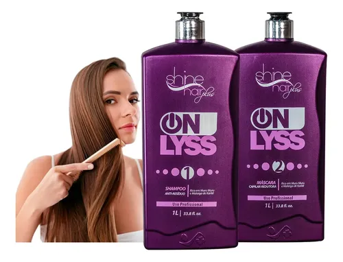 Kit progressiva Onlyss Shine Hair Plus com dois frascos de 1 litro