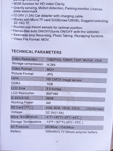 Grabadora Dvr Con Cámara De Reversa Y Sensor De Reversa.