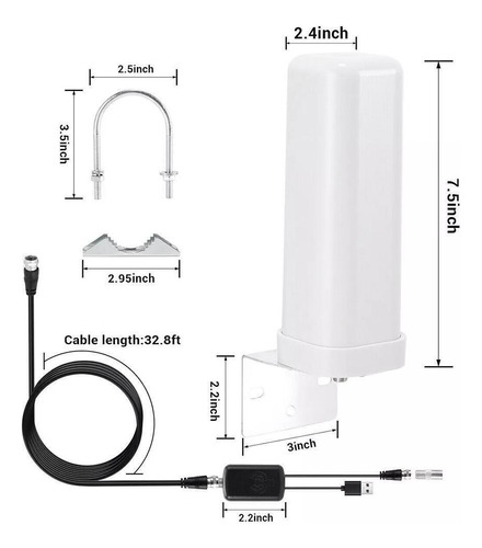 Antena De Tv Digital Para Interiores, Antena Aérea De 1080p,