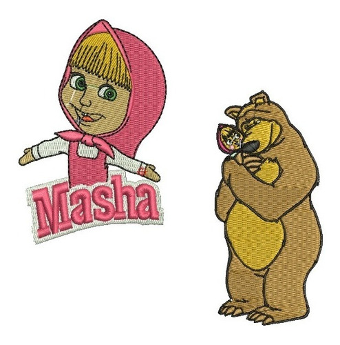 Diseño Matrices D Bordar Maquinas Bordadora Masha Y Oso 9cm 