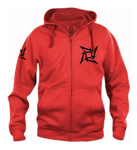 Buzo Buso Hoddie Estampado Capota Cremallera Metallica Rock