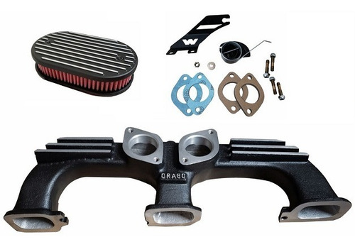 Imagem 1 de 1 de Coletor Drago P/ Weber 40 Opala Álcool 6 Cc - Completo