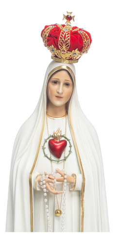 Imagem Imaculado Coração De Fátima 120cm C/ Coroa | Resina