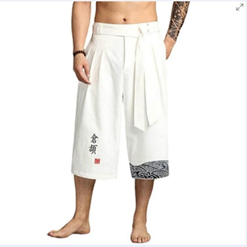 Pantalón Corto Yukata Holgado Fino Hombre