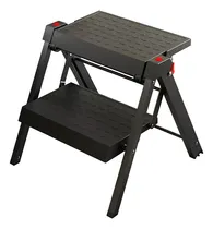 Comprar Escalera Plegable Negra De Dos Peldaños Para Puerta