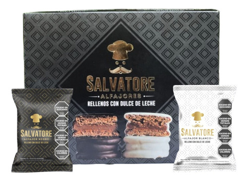 Alfajor Salvatore Dulce De Leche Mixto - Caja X 6un