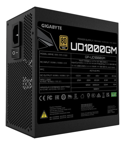 Fuente Gigabyte Ud1000gm 1000w 80 Plus Gold