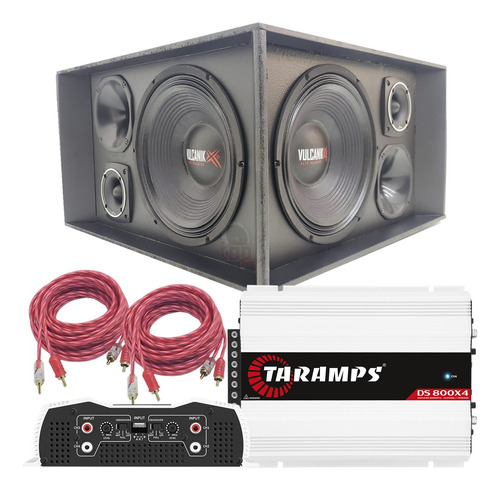 Caixa De Propaganda 4 Lados Volante Com Modulo Taramps 800w
