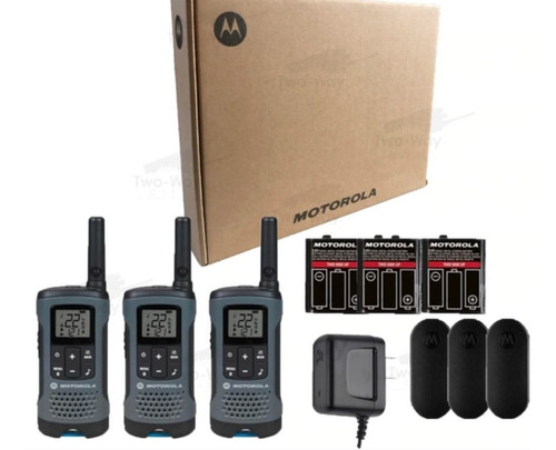 Radio Motorola Talkabout, Paquete De 3, T200tp, Gris