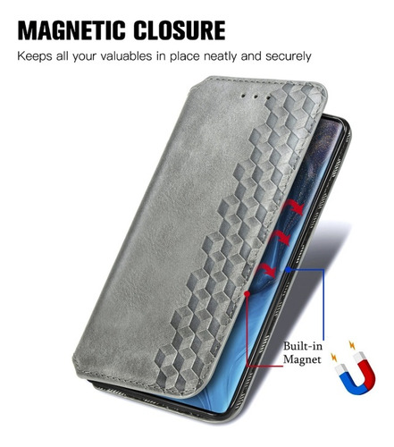 Funda Con Patrón De Cuadrícula 3d Para Zte Axon/nubia