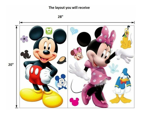 Mickey Minnie Mouse Kids Room Decor Disney Etiqueta De La