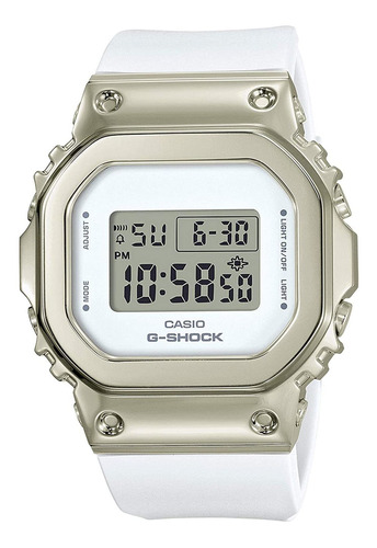 Reloj Mujer G-shock Gms5600g-7 Null Pulso Blanco Just Watche