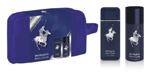 Wellington Polo Club Azul Necessaire Edp 90 Ml + Deo Estuche