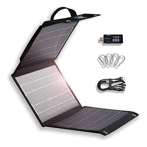 Cargador Solar Plegable De 36w, Mochila Impermeable, Es...