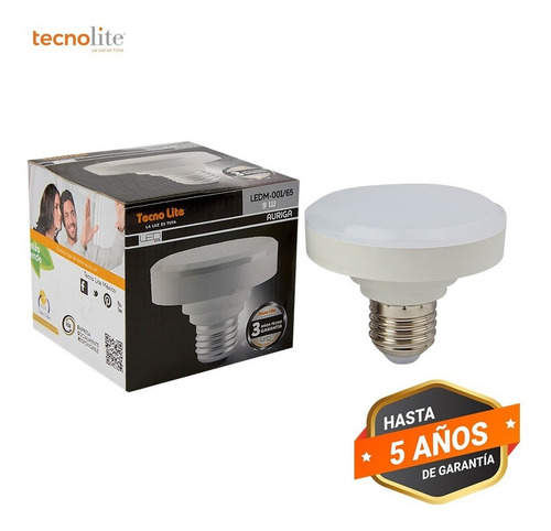 Imagen 3 de 7 de Foco Led 9w E27 110 Grados 100-240v Luz De Dia Ledm-001/65 Color de la luz Luz de día