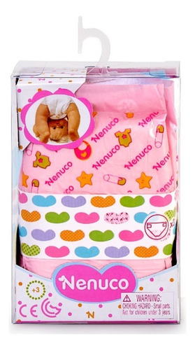 Nenuco Bebe Muneca Accesorio Set 3 Pañales Pce 15619 Bigshop