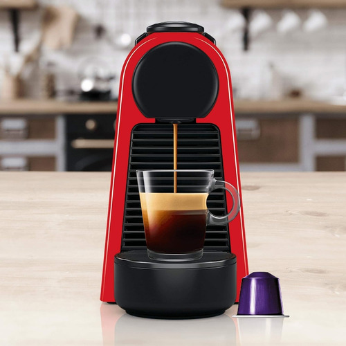 Cafetera Nespresso Essenza Mini&milk Roja Y Espumador Rojo