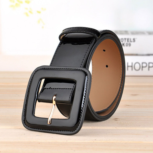 Belts Patent Leather Wide Girdle Belt
