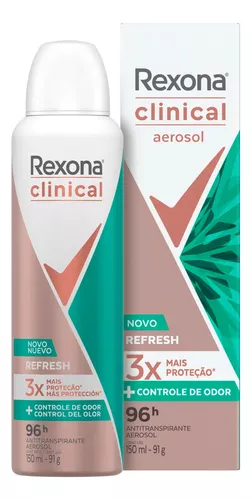 DESODORANTE REXONA CLINICAL REFRESH FEMININO AEROSSOL 150ML