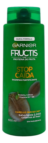  2 Pzs Garnier Shampoo Stop Caida Fructis 650ml