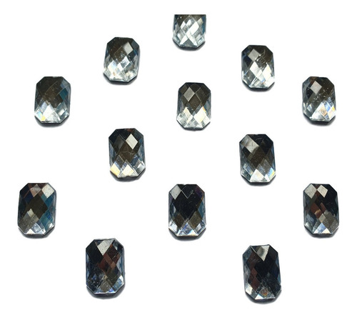 Gema Cristal Rectangular 10x14mm Hotfix Piedra 100u Strass Termoadhesivo!