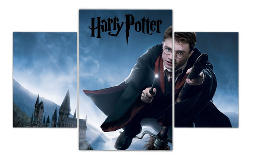 Nuevos Murales En Madera De  Harry Potter Tripticos 45 X 75